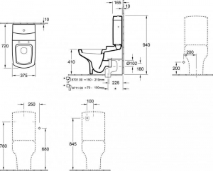 -   Villeroy & Boch Bellevue Soft Close.